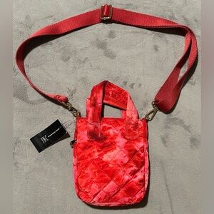 I.N.C. International Concepts Nylon Rachell Quilted Crossbody Bag-Salsa/Pink/NWT